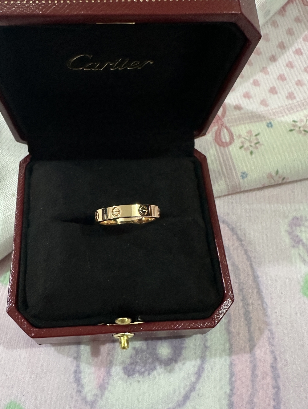 Cartier Love Collection Rose Gold Narrow Ring (Non-Diamond)
